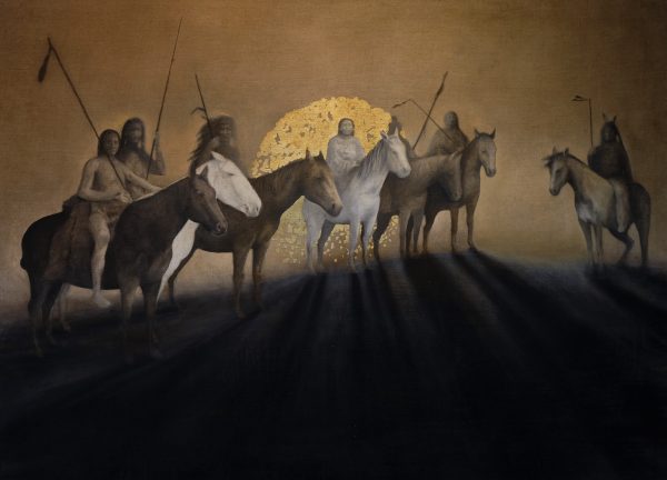 Jag lyssnar-indianer till häst